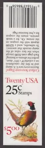1988 booklet BK158 Pheasant 25¢ (2 Sc 2283a panes) MNH A1111 - Picture 1 of 2