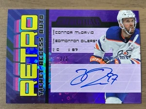 2023-24 Upper Deck Credentials Retro Ticket Access Auto Purple Connor McDavid /2 - Picture 1 of 2