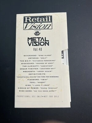 Metal Vision Vol. 40 RARE promo VHS comp [Anthrax, TOOL, Megadeath, Biohazard + - Bild 1 von 4