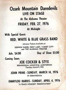 Authentic Original Peace Concerts 1976 Handbill - Ozark Mountain Daredevils - Picture 1 of 1