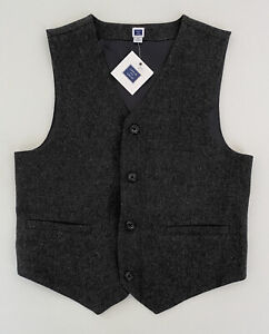 BNWT Janie And Jack Boys Size 10 Charcoal Gray Wool Blend Suit Vest