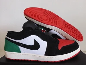 NIKE AIR JORDAN 1 LOW Q54 "QUAI 54" WHITE-BLACK-SCENERY GREEN SZ 16 [FQ6703-100] - Picture 1 of 5