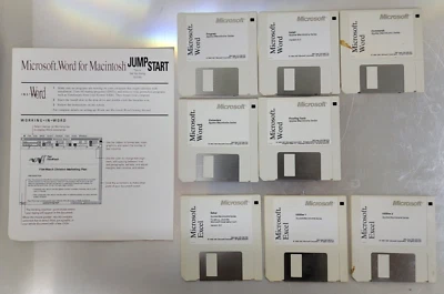 1991 Microsoft Word and Excel Apple Macintosh - 3.5" 800K Floppy Diskettes - Image 1 of 3