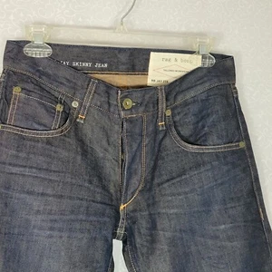 Pantalones de mezclilla RAG & BONE RB 23X Jay ajustados azul oscuro grada talla 28 AHORA - Imagen 1 de 15