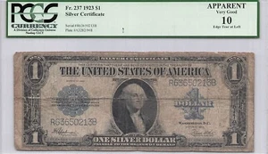 1923 $1 ONE DOLLAR “HORSE BLANKET” SILVER CERTIFICATE PCGS 10 - Picture 1 of 2