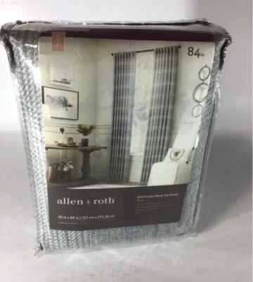 Panel de lengüeta de bolsillo Allen+Roth Englewood Rod gris 50x84” 3728143 Foto 1 de 4