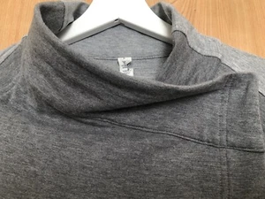 LULULEMON Grey Wrap Jacket Lagenlook Oversized Ladies Size UK 10 VGC - Picture 1 of 6