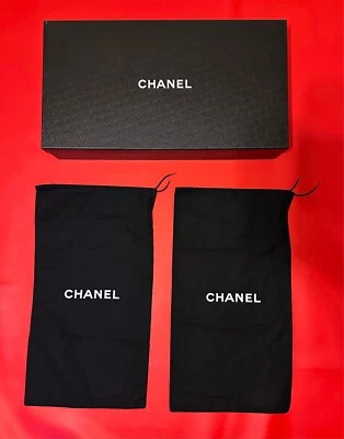 Chanel Bota Alta Vacía Y Bolsas Antipolvo 22 x 11 3/4 x 4 1/2 Hecho en Italia Foto 1 de 4