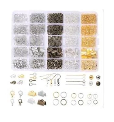 Jewellery Making Kit Findings 710Pcs and Starter Tools DIY Necklace Repair Tools - Image 1 of 4