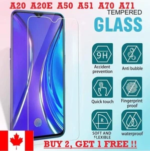 PROTECTEUR D'ÉCRAN EN VERRE TREMPE POUR SAMSUNG GALAXY A20 E A50 A51 A70 A71 TRANSPARENT - Photo 1 sur 10