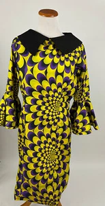 Handmade Purple Gold Wizard Whimsical Dress Flare sleeve M/L Costume - Picture 1 of 3