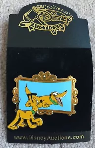 Disney Auctions Pluto Funhouse Mirror Brown Frame Pin LE 500 - Foto 1 di 1