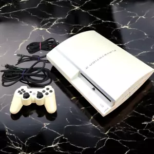 PlayStation 3 40GB Ceramic White Black CECHH00 Console PS3 select color tested - Picture 1 of 25