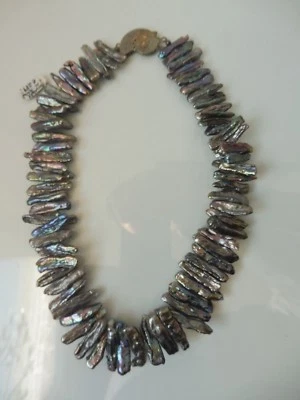 Nobile Madreperla Catena, Perla Mare Del Sud , Con 925 Silberschliesse, Nuovo, - Immagine 1 di 4