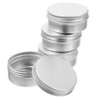 4pcs Aluminum Screw Lid Round Empty Containers Lip Balm Cream Containers