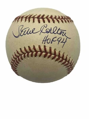 Steve Carlton HOF 94 Signed Rawlings OML Baseball Phillies Autograph - Image 1 of 4