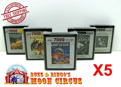 5x FUNDA CAJA PROTECTORA DE PLÁSTICO TRANSPARENTE PARA CARTUCHOS DE JUEGO ATARI 7800 Foto 1 de 4