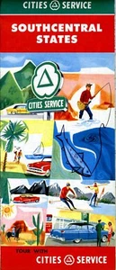 1957 Cities Service Road Map: South Central States NOS - Picture 1 of 1