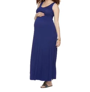 Maternity Maxi Dress XS A Glow NEW Full Length Long Purple Gown 0 X SMALL Kohls - Picture 1 of 12