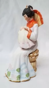 Figura Bisque asiatico Tien Hou Ashton Drake Gallery 1986 Dea dei bambini 3394A - Foto 1 di 16