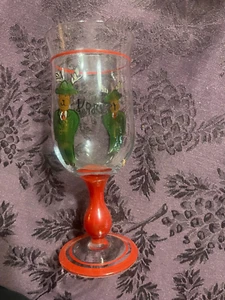 Handbemalte Weihnachts Rentier Weinglas Kugel von "DONNER" aus Pottery Barn - Bild 1 von 2