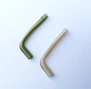 MOD LONG SIT UP HOOK KICKERS TRANS GREEN / BROWN. NOODLE STYLE CARP RIGS - Picture 1 of 6