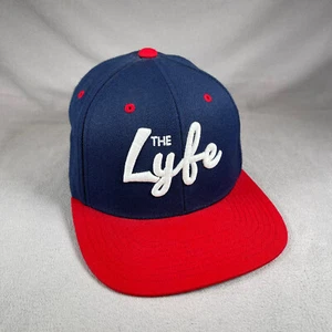 The Lyfe Hat Men OS Blue Snapback Cap Embroidered Glow In The Dark Yupoong - Picture 1 of 12