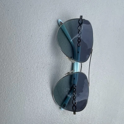 Authentic TIFFANY & CO. Infinity Silver Aviator Sunglass TF 3049B 60019S - Image 1 of 4