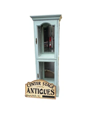 66687  Baby Blue Decorator JASPER Furniture Curio China Cabinet - Image 1 of 4