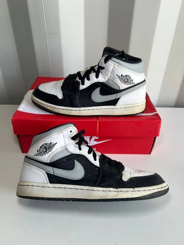 Scarpe da ginnastica Nike Jordan 1 Mid grigio bianco nero taglia 7 5