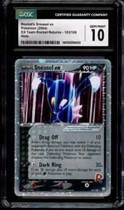CGC 10 Rocket's Sneasel ex EX Team Rocket Returns 103/109 Holo Pokemon Card - Picture 1 of 2