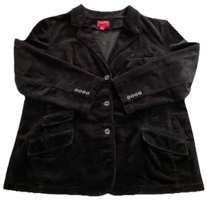 VTG Chaps Denim Mens Black Corduroy Stretch Blazer Sport Jacket Size 3XL - Picture 1 of 24