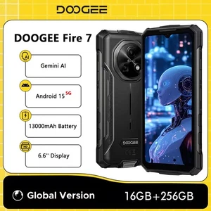 DOOGEE Fire 7 5G Rugged Phone 13000mAh 6.6'' Display 64MP Camera Android 15 NFC - Picture 1 of 44