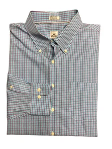Peter Millar Men's Weekender Finish Button Down Shirt XL Blue Purple White EUC! - Picture 1 of 4