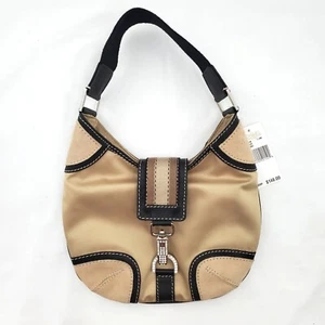 Bolso hobo pequeño de satén arena MICHAEL Michael Kors deportivo de lujo para mujer nuevo con etiquetas - Imagen 1 de 11
