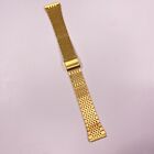 18mm Flared 2-Piece Yellow Gold-Tone Vintage Watch Band