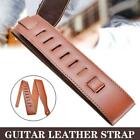 Soft Leather GuitarStrap Adjustable ElectricAcoustic Webbing PU Belt Bass L4B7
