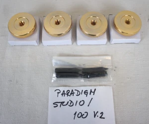 PARADIGM REFERENCE STUDIO/100 V.2 FEET AND SPIKES- SET OF 4 - 1/4" THREAD SIZE - Picture 1 of 5