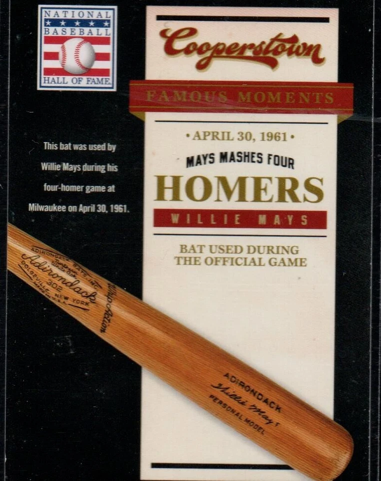 2012 Panini Cooperstown FAMOUS MOMENTS #15 Willie Mays SAN FRANCISCO GIANTS 89 - Image 1 of 1