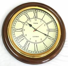12" inch wooden brass smith London Roman Wall Clock home decor & gift items