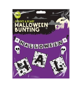 Halloween Glitzer Wimpel enthält elf Flaggen buchstabiert das Wort HALLOWEEN - Bild 1 von 1