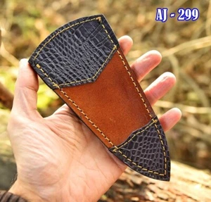 Handmade Pancake Leather Knife Sheath Folding blade Pocket Knife Fix blade knife - Picture 1 of 10