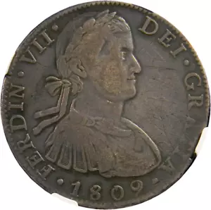 Mexico 1809 MO-TH 8 Reales NGC VF Details Graffiti (06-1) - Picture 1 of 4