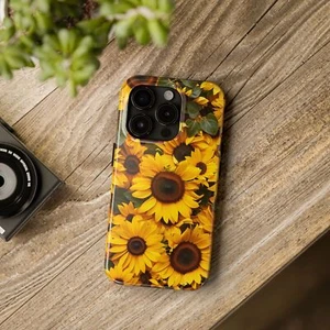Sunflower Themed Cool Phone Case for iPhone 16 15 14 13 12 11 X SE 8 iPhone Case - Picture 1 of 72