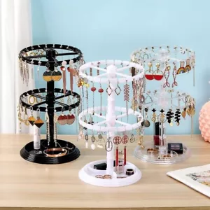 Rotating Earring Holder Jewelry Display Stand 3 Layers for Necklace Earrings - Picture 1 of 4