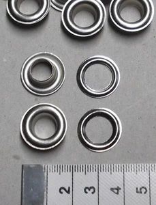  Ösen,18 mm, Farbe silber, 12 Stück #1383# - Bild 1 von 1