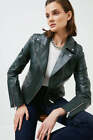 Women's signature moto biker leather jacket, handcrafted in soft genuine leather