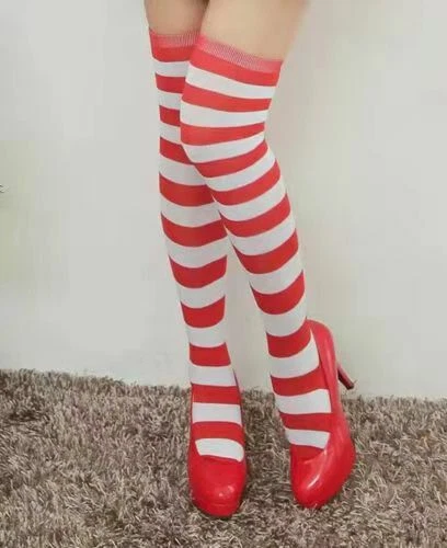 Christmas Wheres Wally White Red Knee Stocking Fancy Costume Cosplay Accessory - image 1 of 1