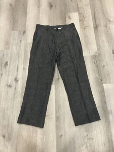 Orvis Linen Pants Men’s 36 Gray Flat Front Lightweight Classic Straight Leg - Picture 1 of 9