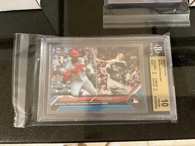 Jordan Walker & Ted Williams 📈 2023 Topps Now #87 Blue 21/49 🔵 BGS 10 | POP 1 - Image 1 of 2